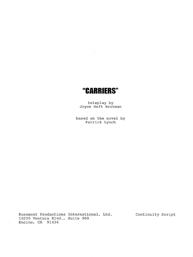 Carriers - Script | PDF