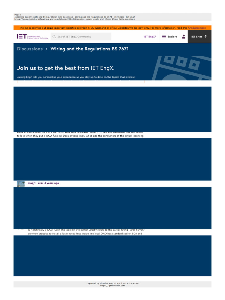 Incoming Supply Cable & Tails FAQs | PDF | Fuse (Electrical ...