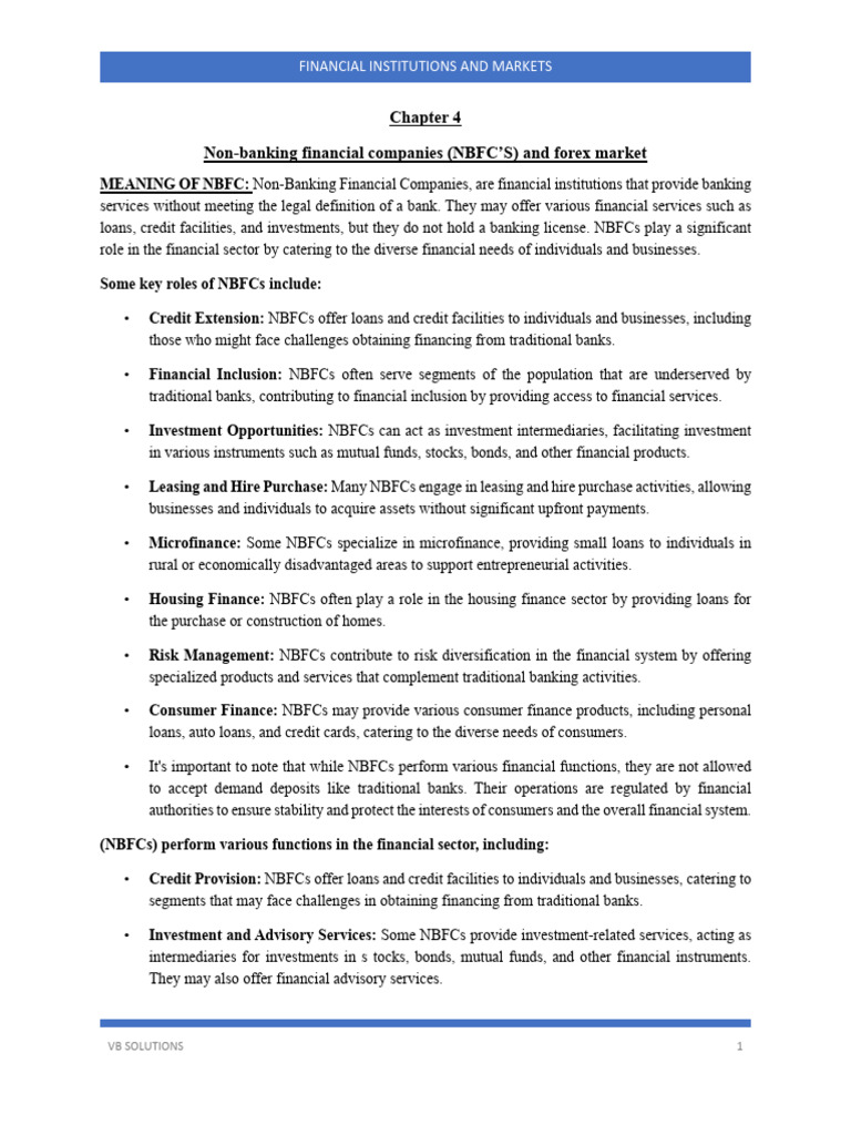 Understanding NBFCs and Their Roles | PDF | Investment Fund | Mortgages