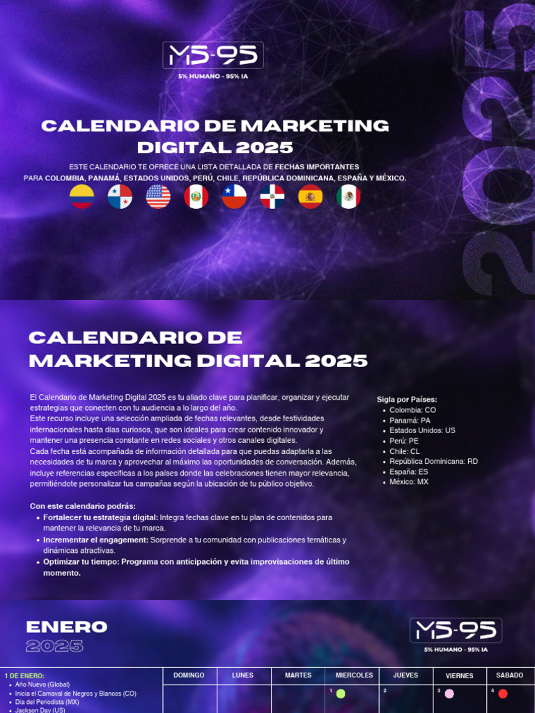 Calendario de Marketing Digital 2025 | PDF | Publicidad digital