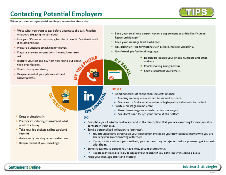 Effective Employer Contact Strategies | PDF | Linked In | Computer ...