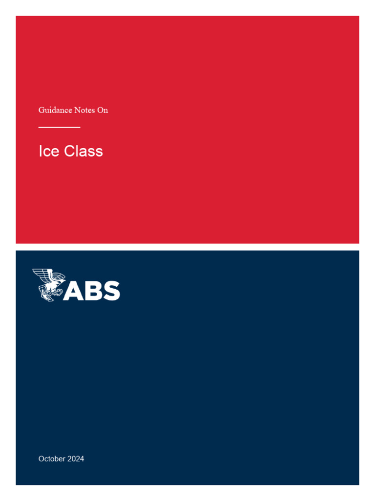 ABS Guidance On Ice Class - Oct24 | PDF | Deformation (Engineering ...
