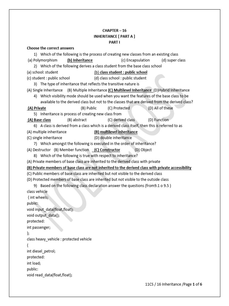 Inheritance Concepts in OOP Explained | PDF | Inheritance (Object ...