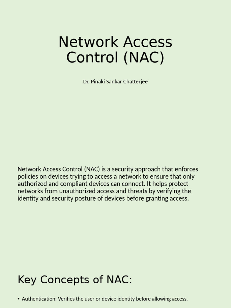 Network Access Control Overview | PDF