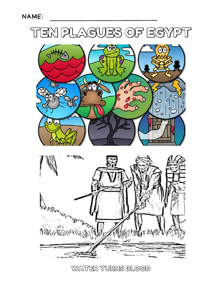 Ten Plagues of Egypt Coloring Pages | PDF