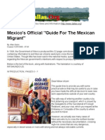 Mexico's Official Guide for the Mexican Migrant Sneaking Into the U.S.