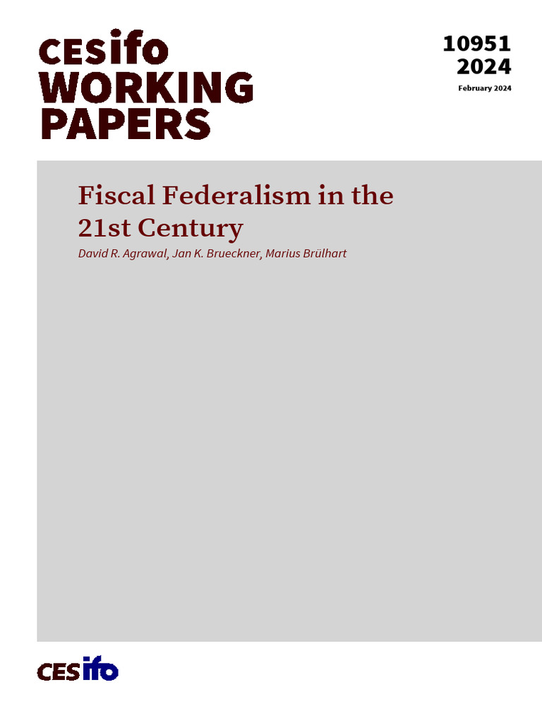 Texto 2 - Fiscal Federalism in The 21st Century | PDF | Taxes ...
