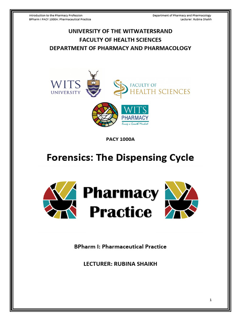 Understanding the Dispensing Cycle in Pharmacy | PDF | Pharmacy ...