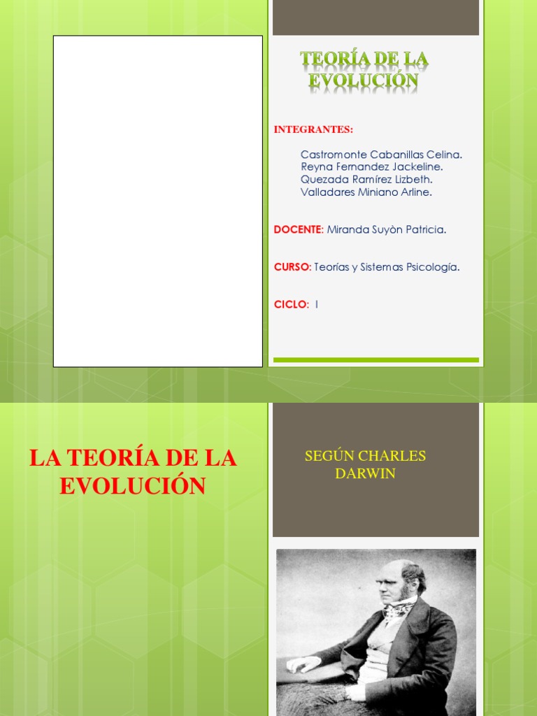LA TEORÍA DE LA EVOLUCIÓN | PDF | En el origen de las especies | Evolución