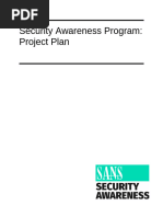 Cybersecurity Awareness Program Template | PDF | Computer Security ...