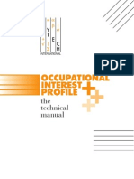 Occupational Interests Profile Plus Technical Manual