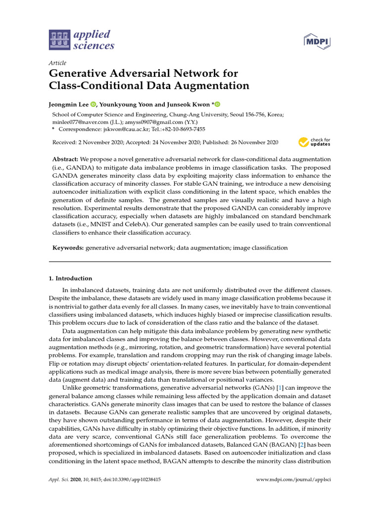 GANDA: GAN for Class-Conditional Augmentation | PDF | Cognitive Science ...