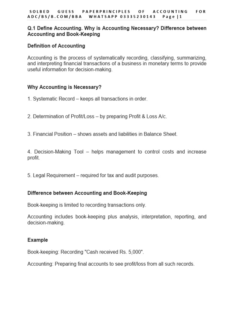 Key Principles of Accounting Explained | PDF | Debits And Credits ...