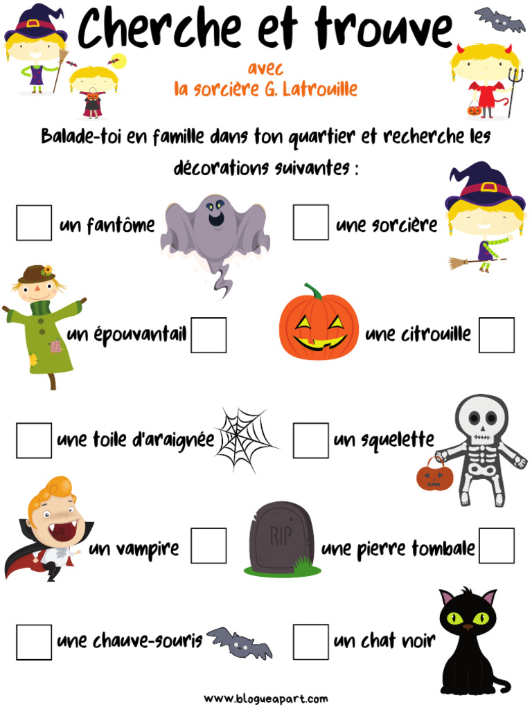 Cherche et trouve Halloween en famille | PDF