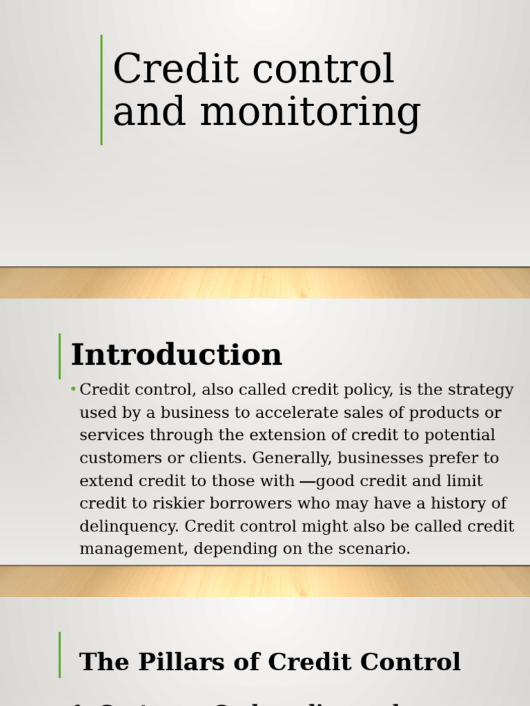 Effective Credit Control Strategies | PDF | Credit | Finance & Money ...