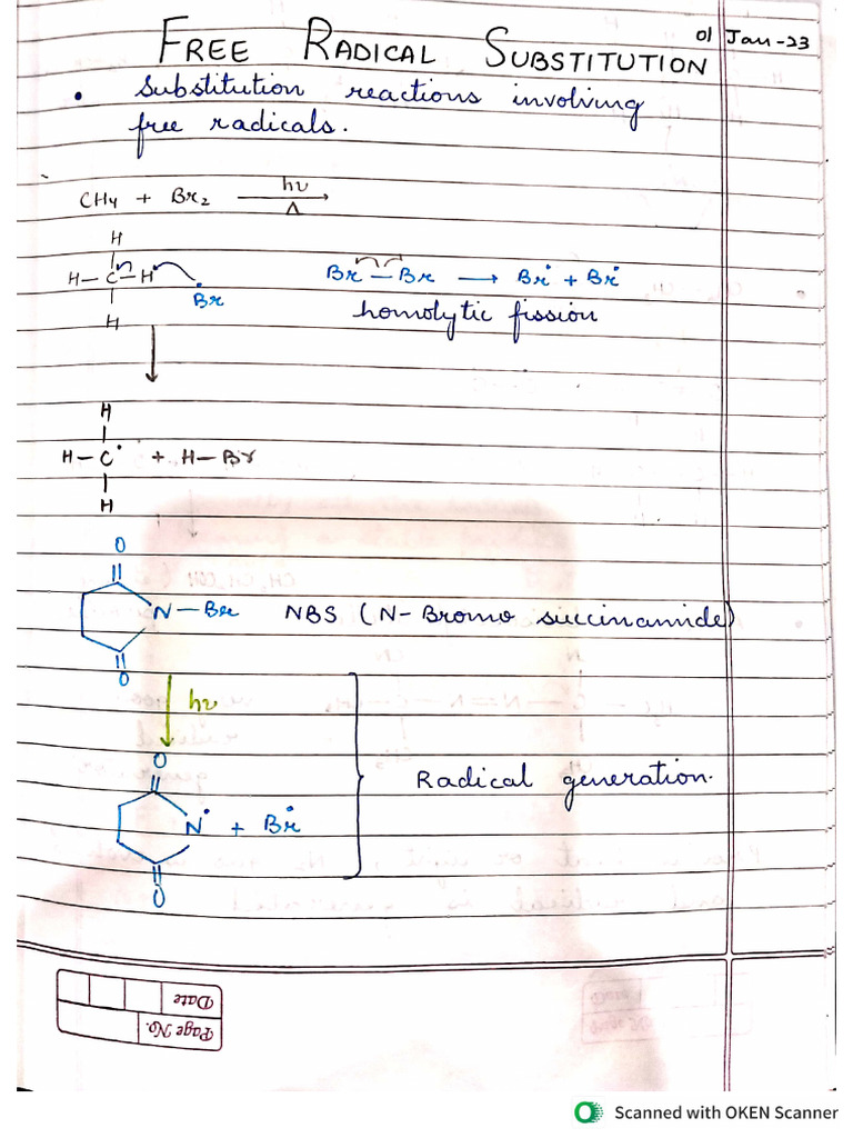 Free Radical Substitution | PDF