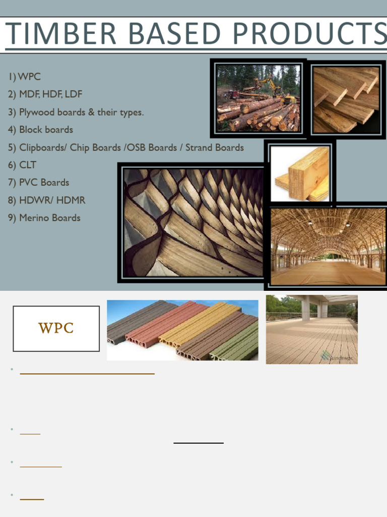 Timber Based Products | PDF | Plywood | Wood Products