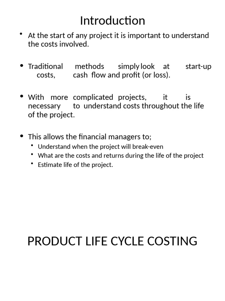 Understanding Life Cycle Costing | PDF