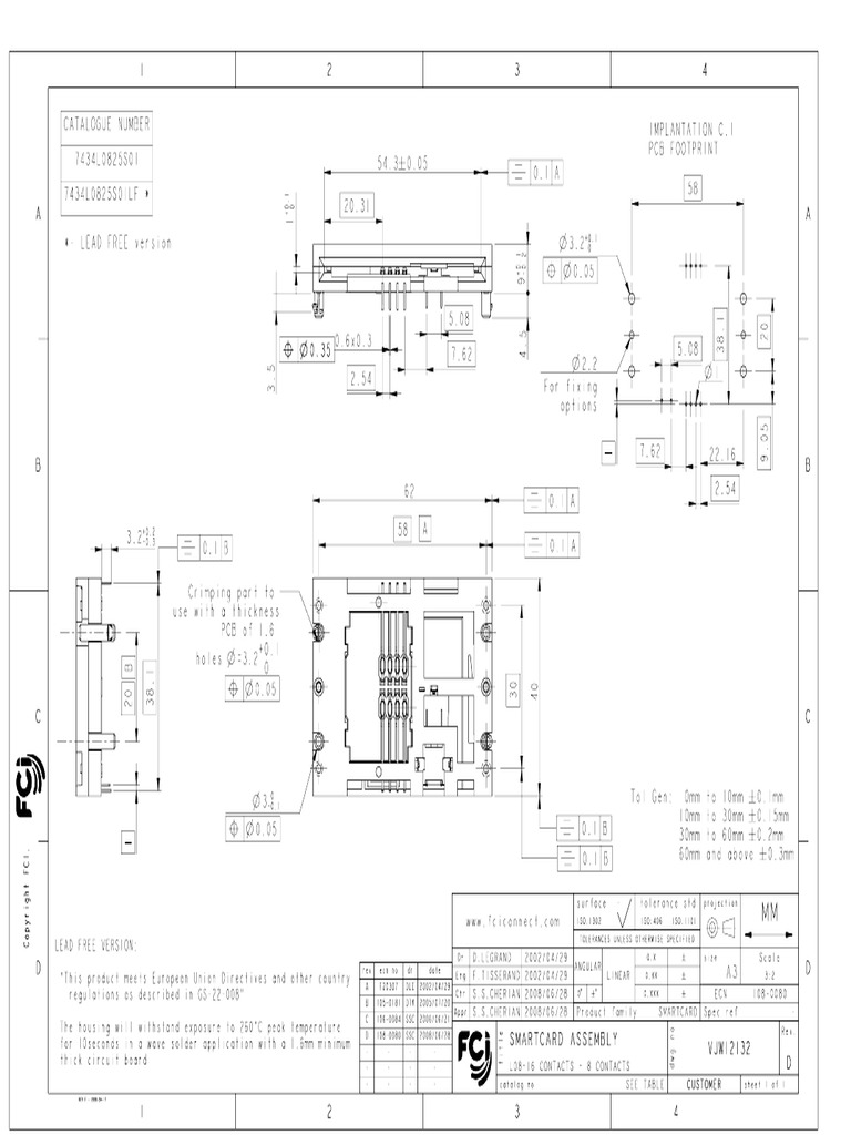 Draw FCI 7434L0825S01LF | PDF