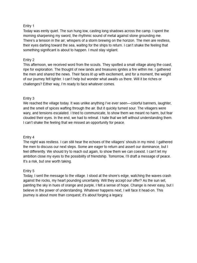 Explorer Diary | PDF