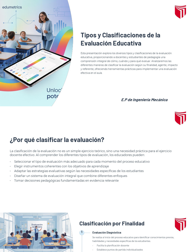 Tipos y Clasificaciones de Evaluación Educativa | PDF | Evaluación ...