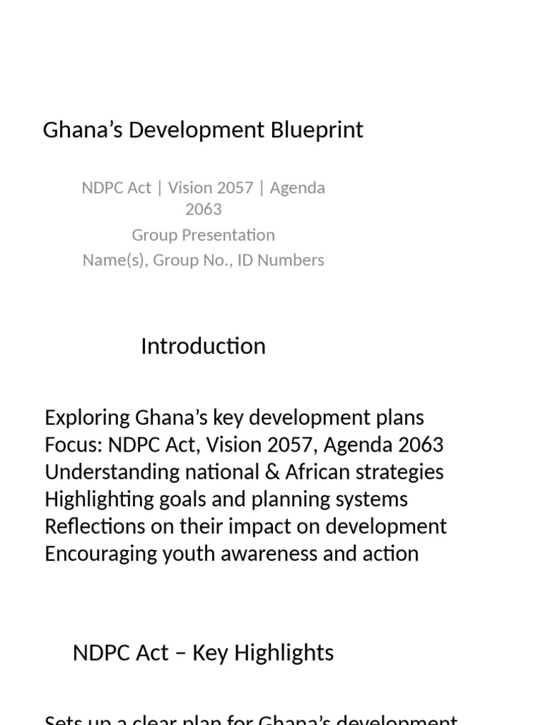 Ghana's Development Plans Overview | PDF | Ghana | Governance