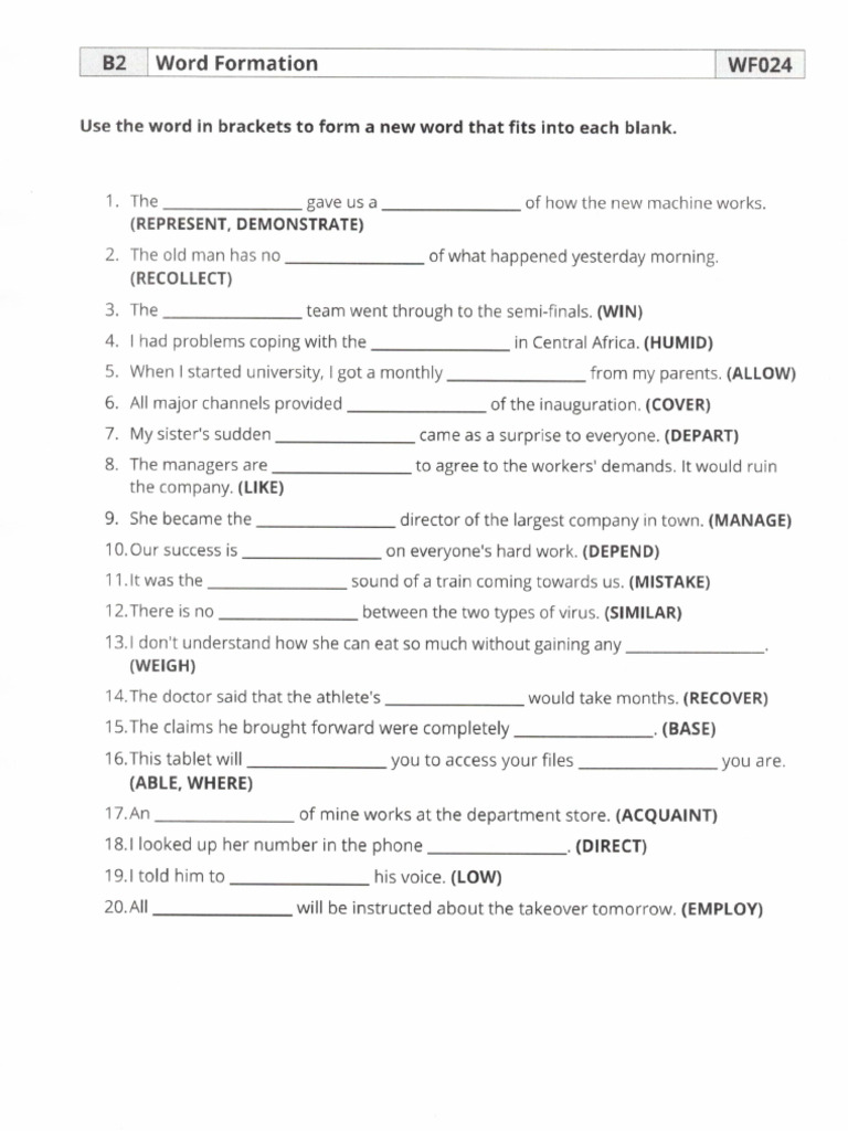 Mon Word Formation Wf024 | PDF