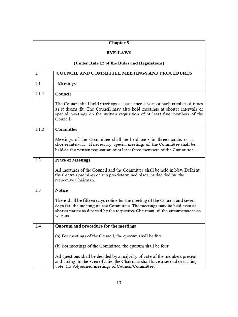 Council and Committee Meeting Procedures | PDF | Quorum | Banks
