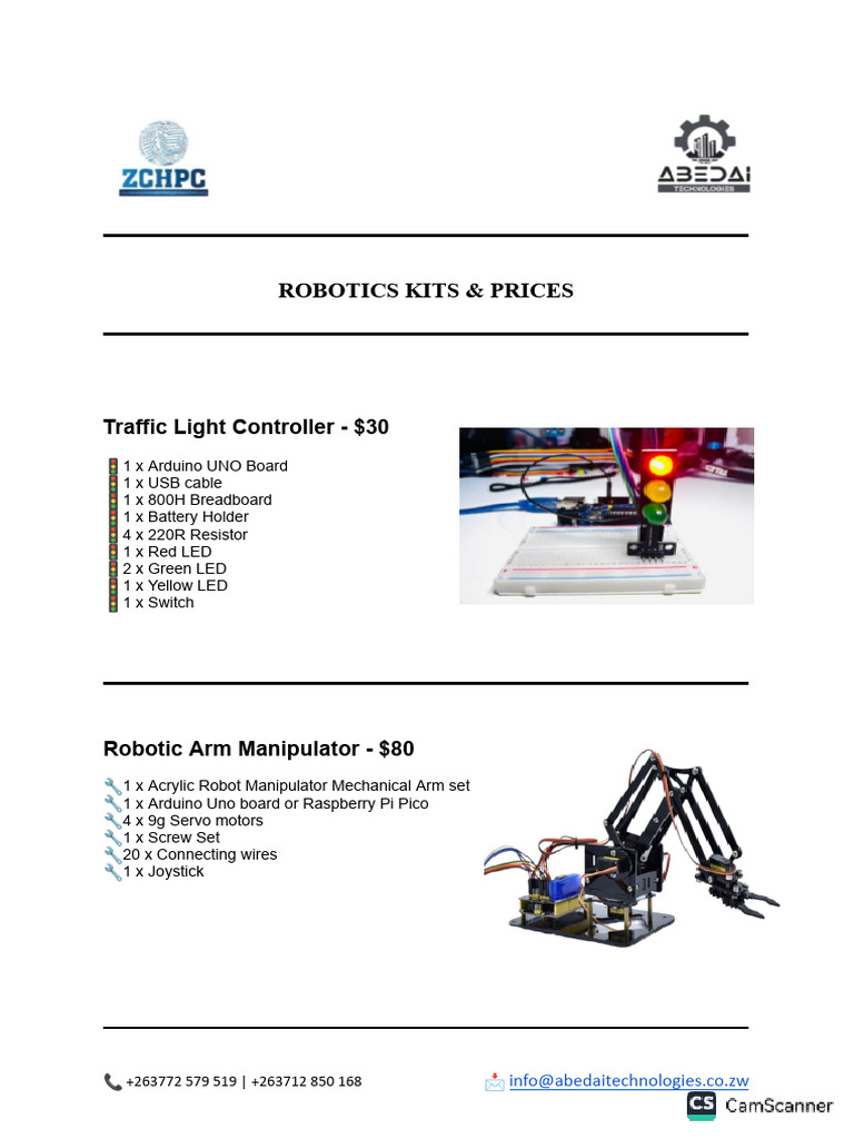 Robotics Kits for Education & Pricing | PDF | Arduino | Manufactured Goods
