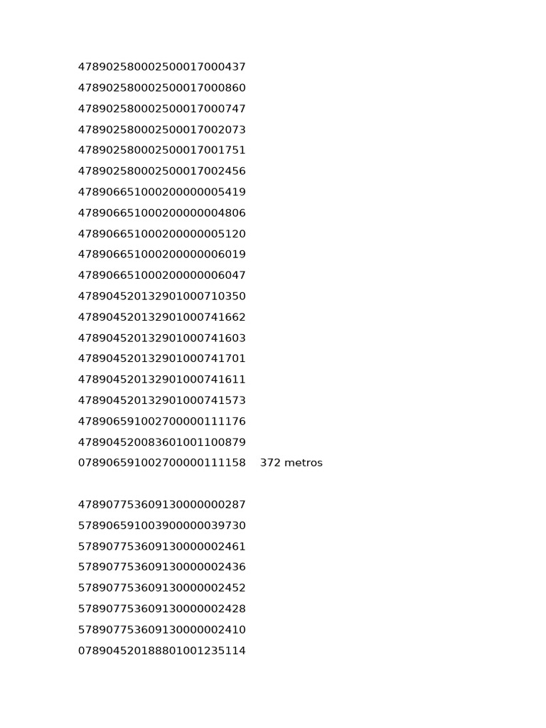 List of Unique Identifiers | PDF