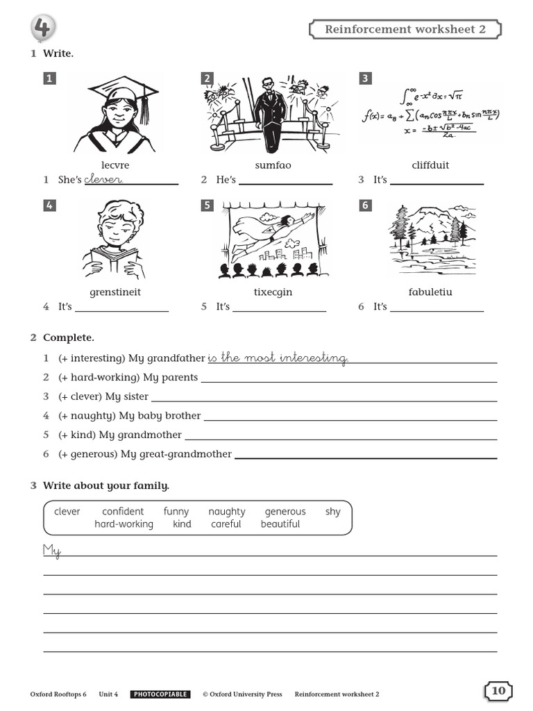 Oxford Rooftops 6th - Reinforcement Worksheet 10 | PDF