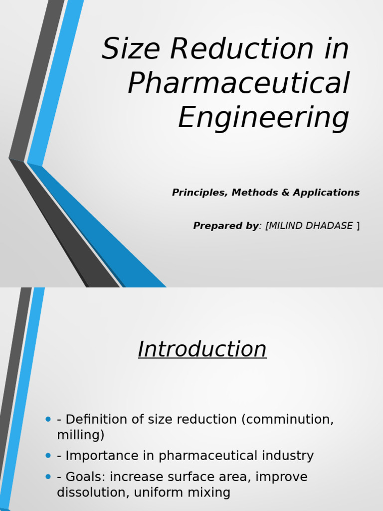 Size Reduction in Pharmaceutical Engineering | PDF | Tablet (Pharmacy ...