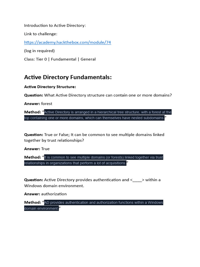 Active Directory Fundamentals Overview | PDF | Active Directory | Group ...