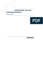 Coaxial Cable Entry Panels, Coax and Grounding Connectors: Technical Note