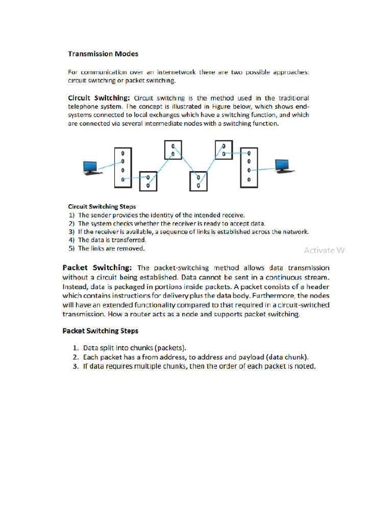 Packet Switching | PDF