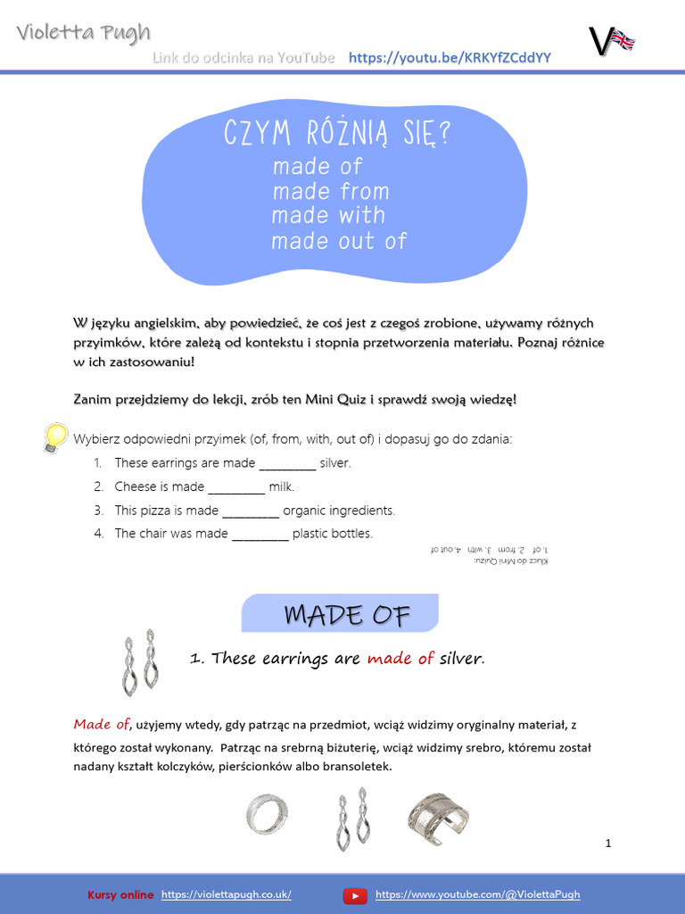 Dokument PDF - Made of - From - With - Out of - V | PDF