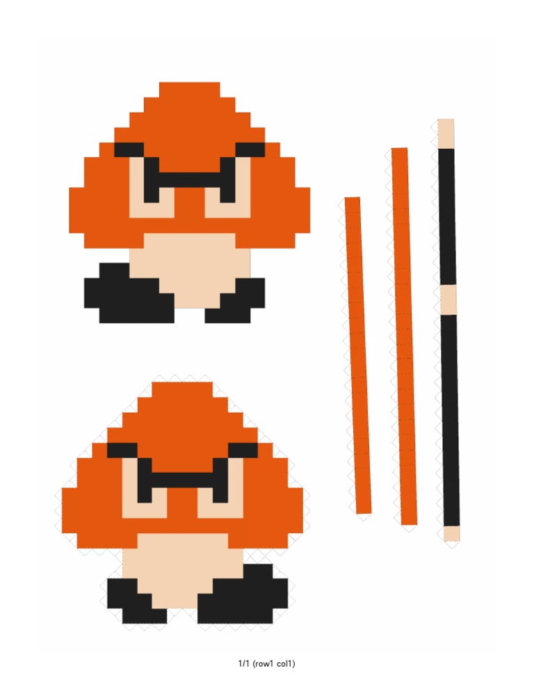 8-Bit End Grain Goomba : 8-Bit Super Mario Bros Cheep Cheep Wall Art ...