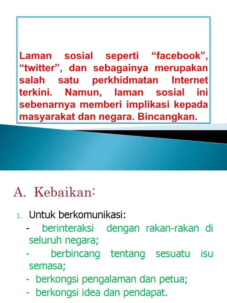 kebaikan dan keburukan laman sosial