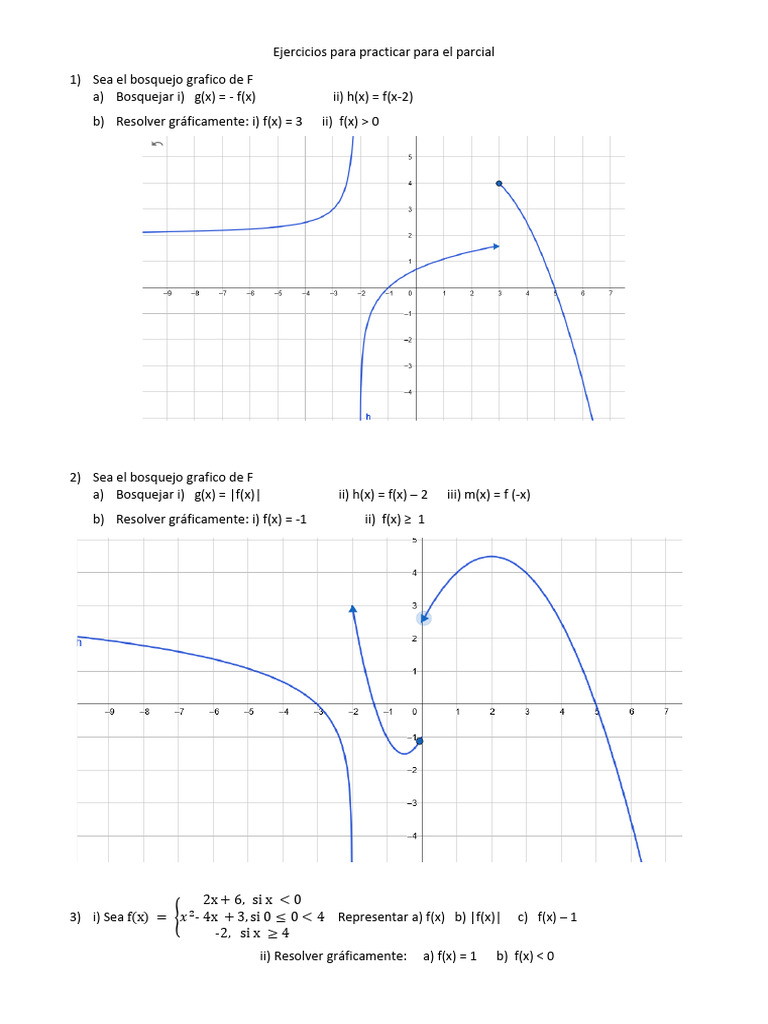 Ejercicios para Practicar para El Primer Parcial | PDF