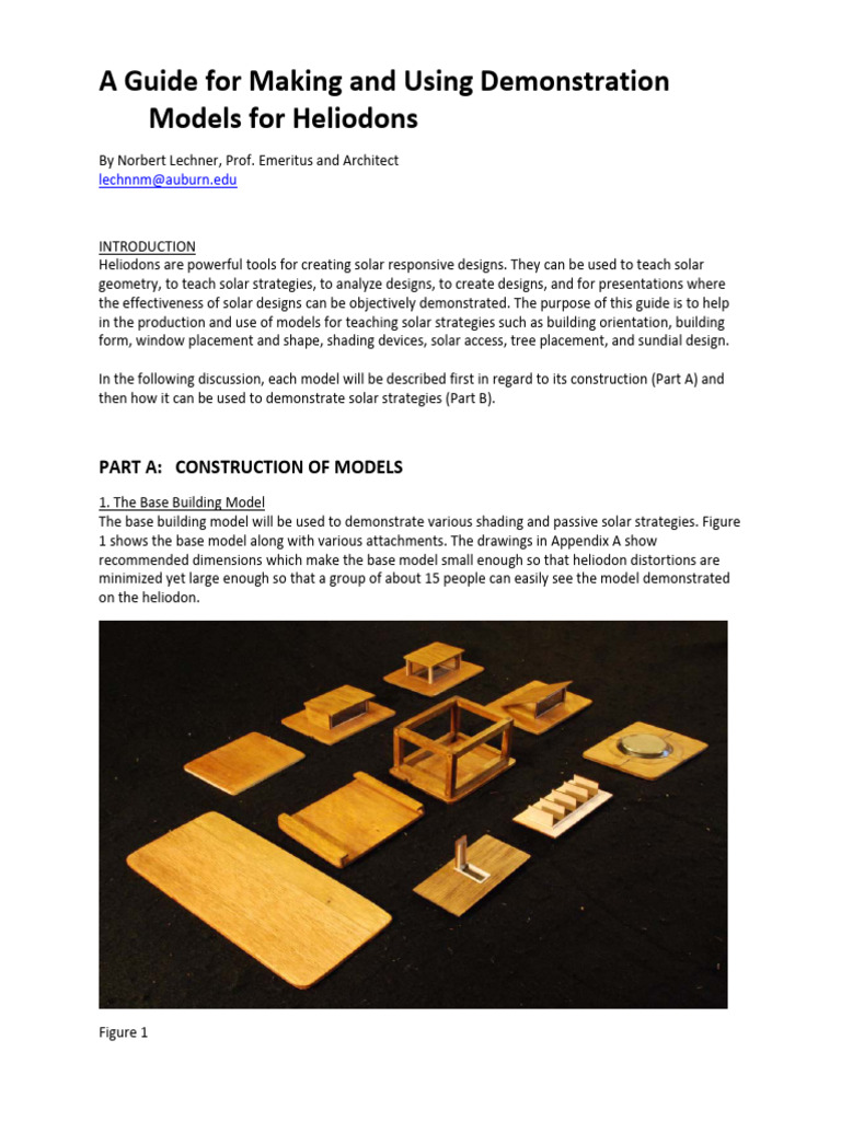 Heliodon Model Guide for Solar Design | PDF | Window | Building