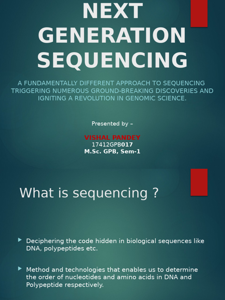 Next Generation Sequencing Overview | PDF | Dna Sequencing | Polymerase ...