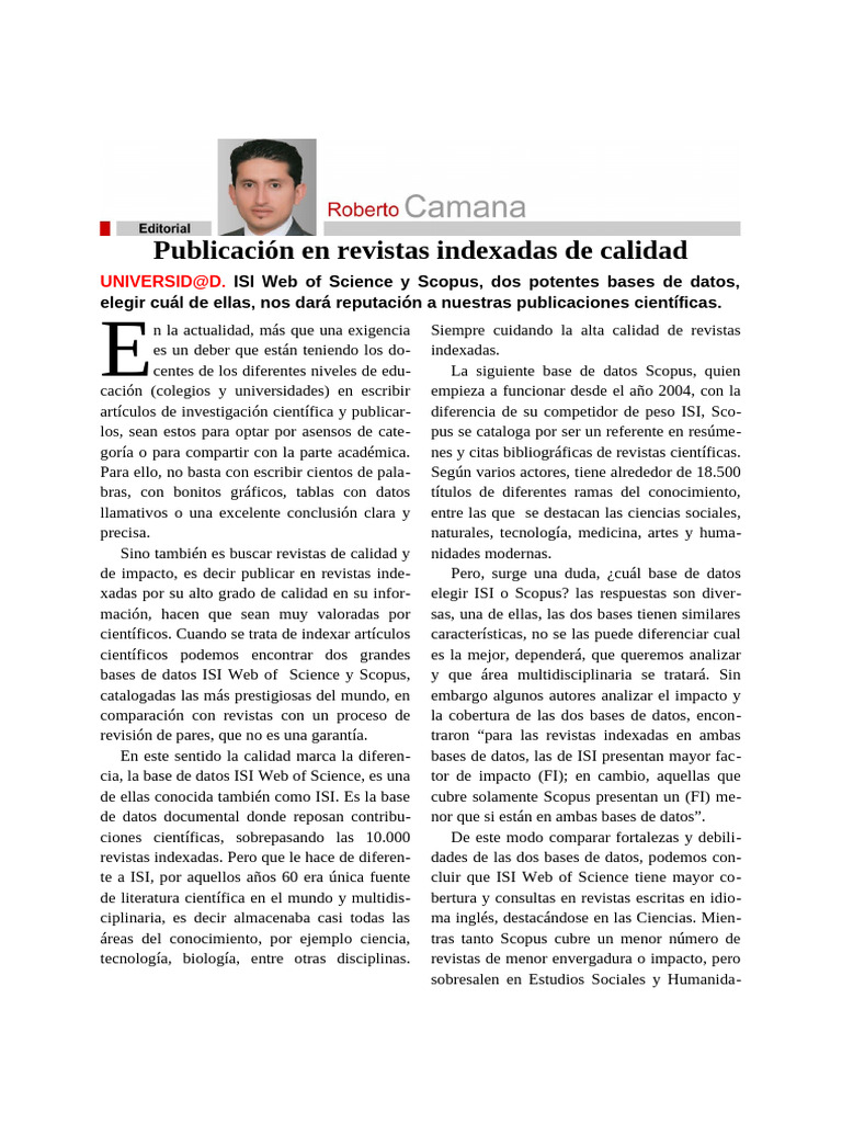 EDITORIAL No 254 - 19-05-2015 | PDF | Bases de datos | Science