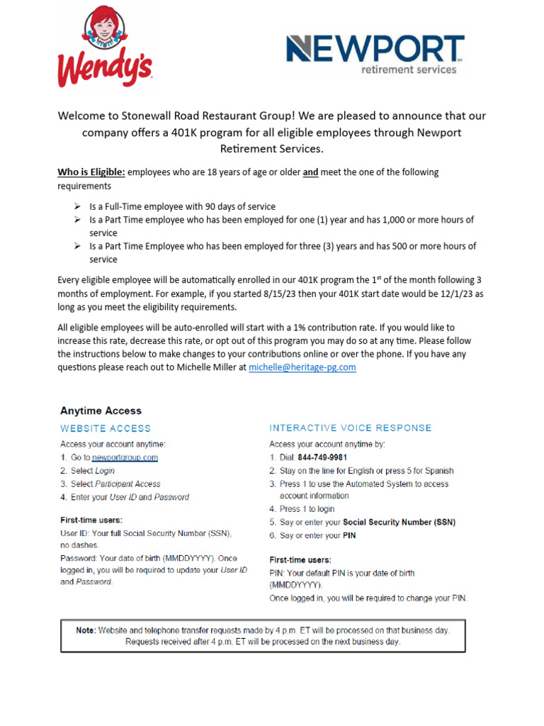 SRRG 401K Auto Enrollment Notice | PDF