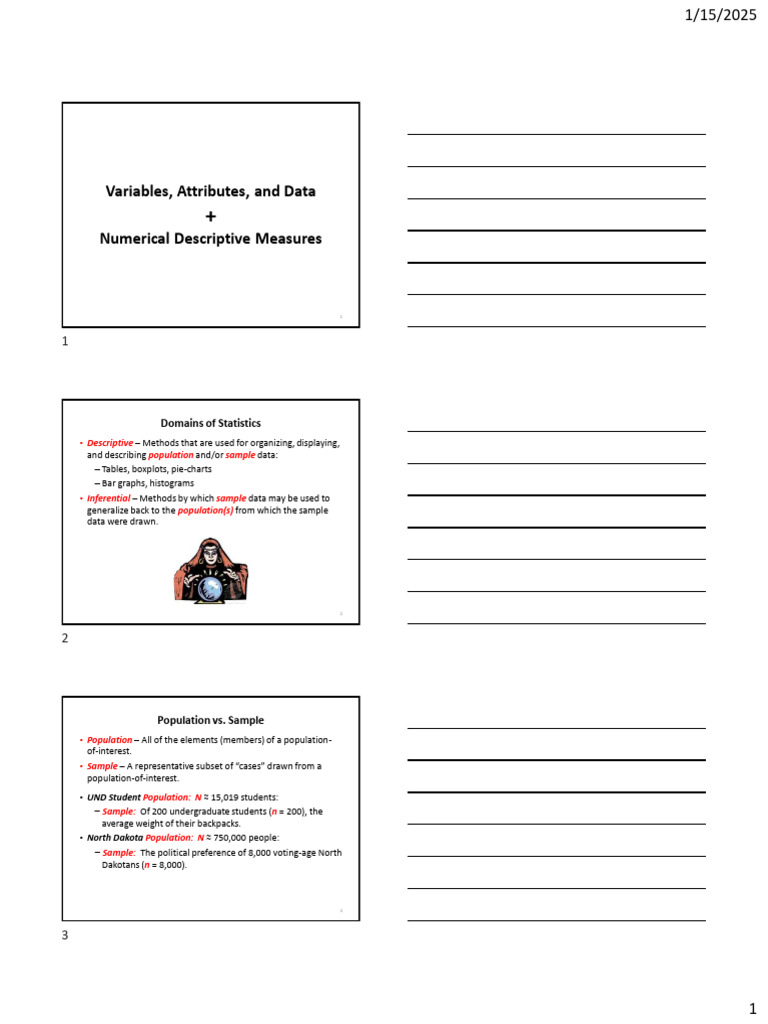Understanding Variables and Attributes | PDF | Level Of Measurement ...