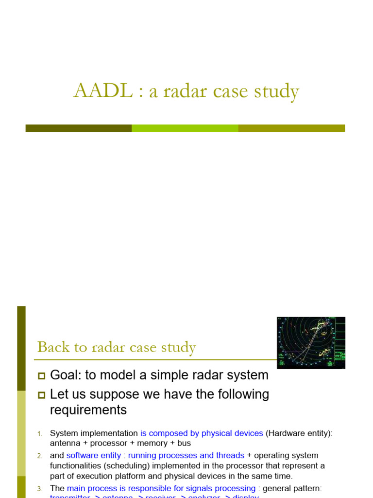 Part2-Case - Study AADL: A Radar Case Study | PDF | Radar | Central ...