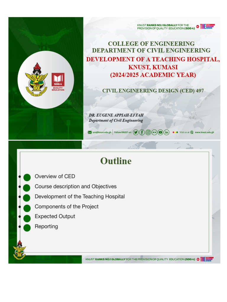 KNUST Teaching Hospital Civil Engineering Design | PDF | Civil ...