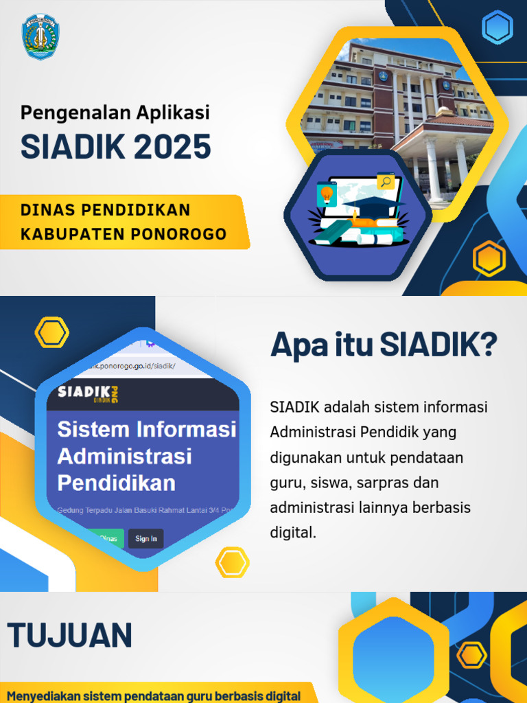 Pengenalan Aplikasi SIADIK Ponorogo | PDF
