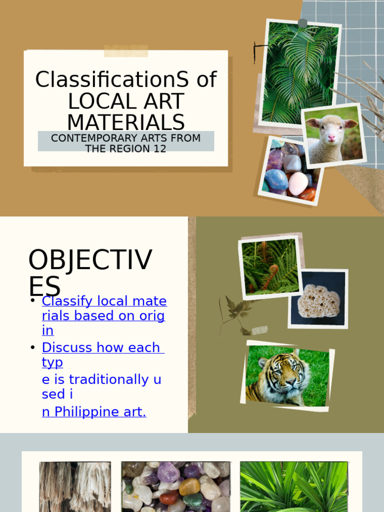 Classification of Local Art Materials | PDF