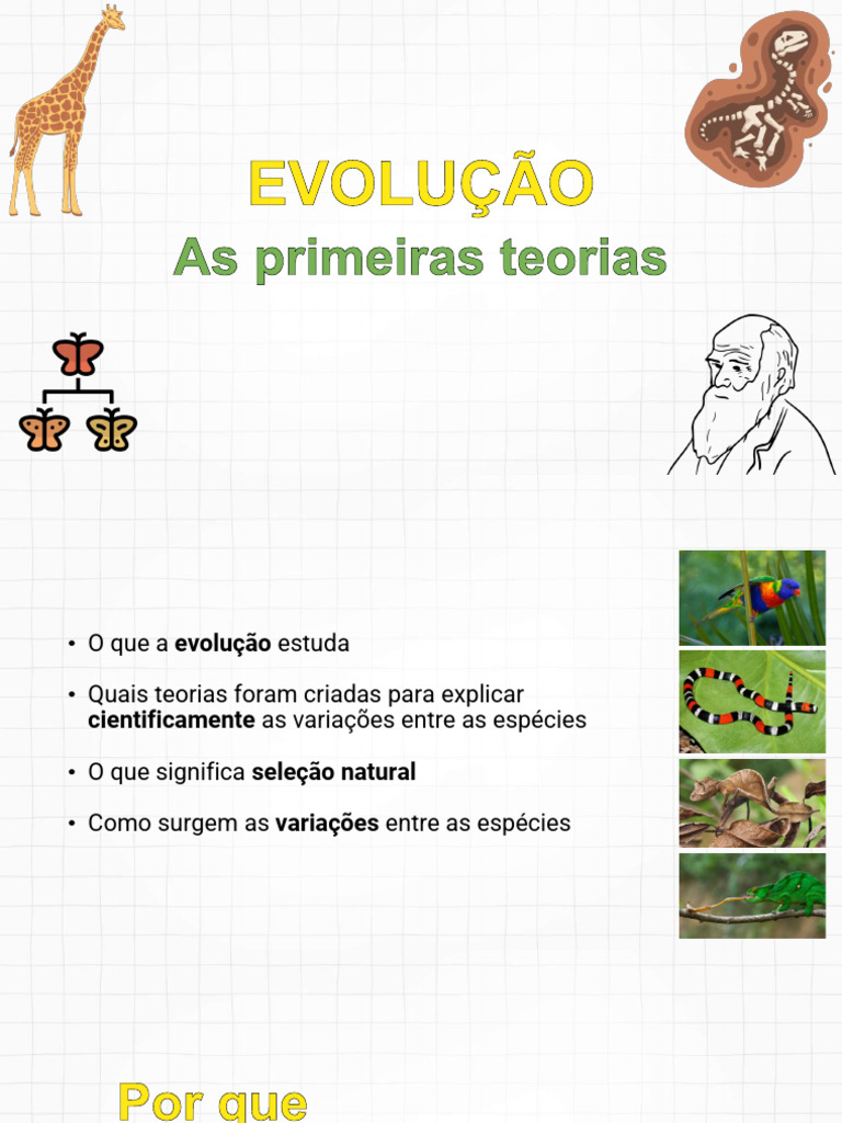 Teorias da Evolução das Espécies | PDF | Evolução | Mutação