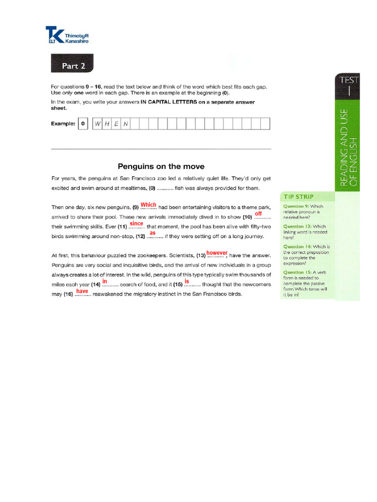 Paper 1 UOE Part 2 Tests 1-8 | PDF